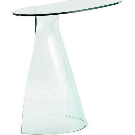 Quest Clear Glass Console Table